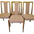 4 Vintage Design Teakhouten Eetkamerstoelen Jaren 60 thumbnail 4