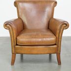 Comfortabele En Charmante Schapenleren Armchair/ Fauteuil thumbnail 3