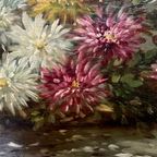 Paul Henry Schouten "Stilleven Met Bloemen". Olieverf Op Paneel. thumbnail 5