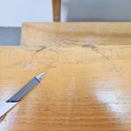 Vintage Eetkamer Set Schragentafel Bank Stoelen Krukken ´60 thumbnail 2