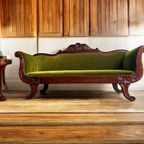 Vintage Barok Zetel / Canapé / Sofa In Mosgroen thumbnail 4