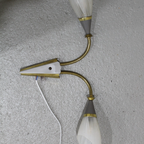 Vintage Buigbare Wandlamp - Jaren '50, Messing, Glas thumbnail 6