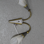 Vintage Buigbare Wandlamp - Jaren '50, Messing, Glas thumbnail 8