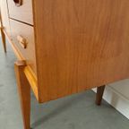 Teak Dressoir Met Hoge Poten En Lades Vintage Sideboard thumbnail 11