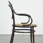 Zeer Charmante, Elegante, Vintage Bentwood Thonet Design Bistro Stoel Met Comfortabele Armleggers thumbnail 4