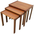 Set Of 3 Nesting Tables 'frankenau' Bijzettafel Tafeltjes Vintage thumbnail 13