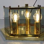 Vintage Lamp Brumberg - Messing, Rookglas Jaren '70 | 01190 thumbnail 8