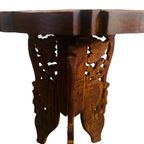 Vintage Oosters Plantentafeltje Houtsnijwerk Boho thumbnail 7