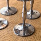 Set Of 4 Silver-Plated Tall Goblets thumbnail 8