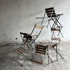 Antique Brewery Terrace Stools + Table thumbnail 2