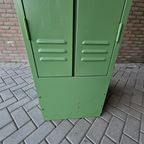 Vintage Lockerkast Legergroene Kledingkast thumbnail 4