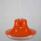 Prachtige Oranje Plastic Space Age Ufo Lamp - Massive - Belgian Design - 1970 thumbnail 7