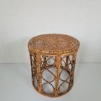 Vintage Bohostijl Rotan Bamboe Bijzet Tafel. thumbnail 4