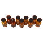 Echte Oude Apotheker Medische Flessen Potten Set Bruin Amber Glas thumbnail 4