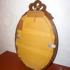 Vintage French Oval Mirror * Carved Wood Ribbon Bow * Antique * Louis Xvi thumbnail 5