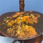 Antieke Rozentakken Plantentafel Met Bloemen Beschilderde Plateaus thumbnail 22