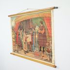 Educatieve Oude Schoolplaat Vaderlandse Geschiedenis Columbus Aan Het Spaanse Hof 94X65Cm thumbnail 8