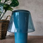 Ikea Gavik Glazen Blauwe Lamp thumbnail 2