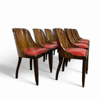 8 X De Coene Frères Chairs By Kortrijkse Kunstwerkstede Art Deco 1930s thumbnail 3