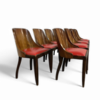 8 X De Coene Frères Chairs By Kortrijkse Kunstwerkstede Art Deco 1930S thumbnail 3