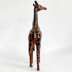 Set Mid-century Handgeschilderde Lederen Giraffen Xl 1970’s thumbnail 10