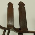 Set Van 2 Vintage Houten Krukjes thumbnail 9