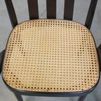 Set Van 2 Houten Eetkamerstoelen In Thonet Stijl Met Rieten Zitting thumbnail 6