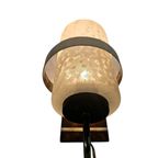 Vintage Wandlamp - Gesatineerd Glas - Messing - Teak - Scandinavisch - 60'S thumbnail 5