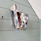 Paar Chromen Metalen Schansen, Space Age-ontwerp, 1970 thumbnail 7