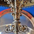 Large Antique Metal Chandelier thumbnail 6