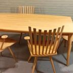 Vintage Deens Design Eettafel Met 5 'mikado' Stoelen, Kvist thumbnail 10