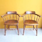 Vintage Eikenhouten Lijst Met Facet Geslepen Spiegel thumbnail 12
