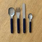 Vintage Cutlery Set Wiht Navy Handle thumbnail 9