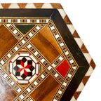 Hexagon Geometrisch Sieradendoosje Hout Parelmoer Inlegwerk Khatam thumbnail 3