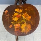 Antieke Rozentakken Plantentafel Met Bloemen Beschilderde Plateaus thumbnail 16