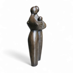 Solid Bronze Figures / Family With Child 1960s thumbnail 3