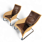 2 X Weighty Rattan Lounge Chair 1990s thumbnail 9