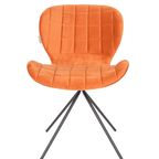 Set (2) Zuiver Omg Velvet Stoel Oranje thumbnail 8
