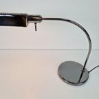 Vintage Bureaulamp Smoke Zilver Italy ’70 Regency Design thumbnail 4