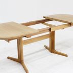 Vintage Deense Ovalen Uitschuifbare Eettafel Tafel Massief Hout thumbnail 2