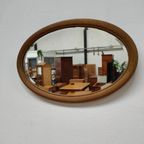 Vintage Goudkleurige Hollywood Regency Barok Rococo Spiegel Schouwspiegel Ovaal. thumbnail 3