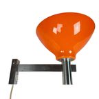Space Age - Vintage - Aluminium Wandlamp Met Kunststof Kap - Mid Century thumbnail 2