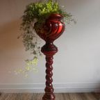 Franse Piedestal Zuil Met Bloempot 1930’s Antiek Vintage thumbnail 13