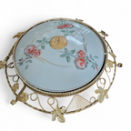 Large Floral Ceiling Lamp 1950s thumbnail 2