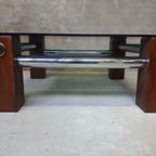 Retro Salontafel Vintage Salontafel Rookglas thumbnail 3