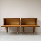 Vintage Set Teak Houten Nachtkastjes thumbnail 8