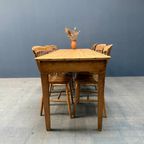 Oude Grenenhouten Cafe Tafel thumbnail 20