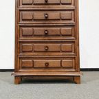 Italian Walnut Dresser With 5 Drawers, 1950S thumbnail 6