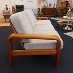 Vintage Deens Design Drie-Zits Bank Teak 70S thumbnail 3