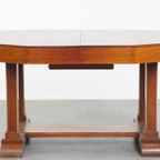 Uitschuifbare En Mooie Originele Art Deco Eettafel Voor 4 Tot 6 Personen Met Mooie Details thumbnail 6